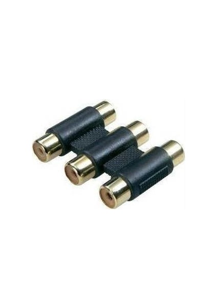 Rca Birleştirici 3 Rca Dişi Dişi Jack