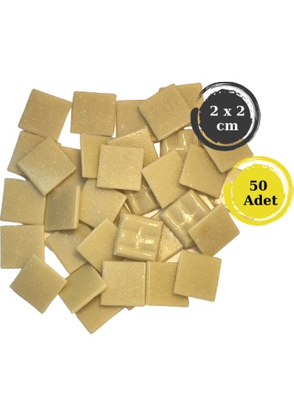 Sanatsal Mozaik Çalışmalarınız Için 20X20 mm (2x2 Cm) Renkli Cam Mozaik Taşı