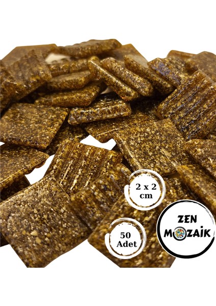 Sanatsal Mozaik Çalışmalarınız Için 20X20 mm (2x2 Cm) Renkli Cam Mozaik Taşı