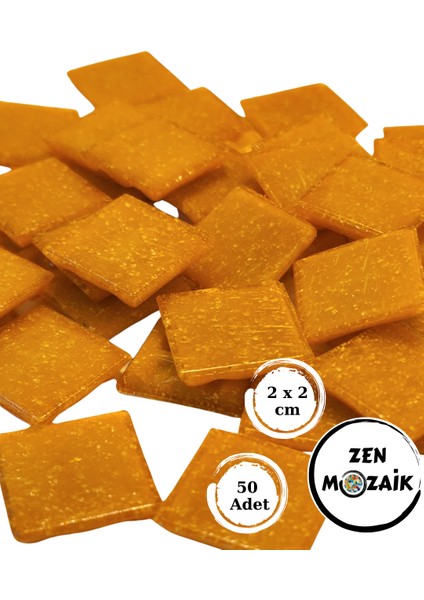 Sanatsal Mozaik Çalışmalarınız Için 20X20 mm (2x2 Cm) Renkli Cam Mozaik Taşı