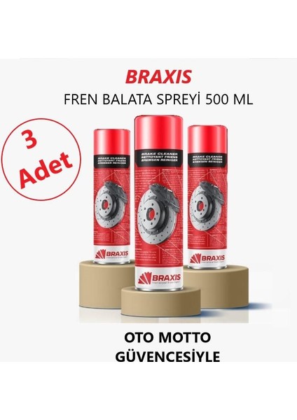 Braxıs Fren Balata Spreyi Braxis 500 ml 3 Adet