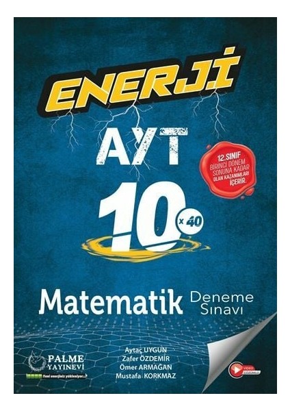 Enerji AYT Matematik 10 Deneme - 12. Sınıf 2.dönem Konularını Içermez