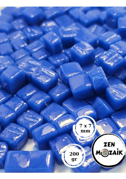 Sanatsal Mozaik Çalışmalarınız Için Renkli Cam Mozaik Taşı - 7x7 mm