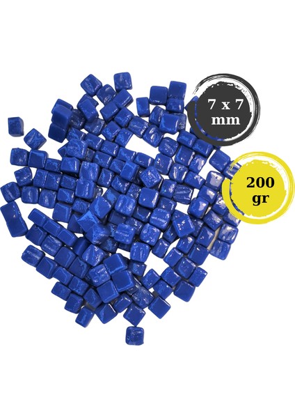 Sanatsal Mozaik Çalışmalarınız Için Renkli Cam Mozaik Taşı - 7x7 mm fiyatları