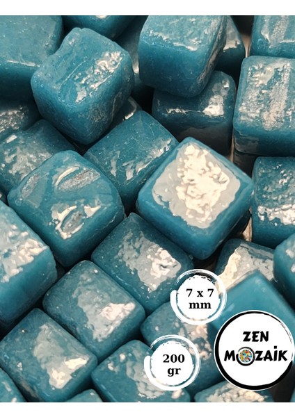 Sanatsal Mozaik Çalışmalarınız Için Renkli Cam Mozaik Taşı - 7x7 mm