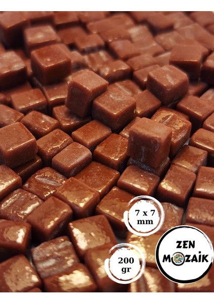 Sanatsal Mozaik Çalışmalarınız Için Renkli Cam Mozaik Taşı - 7x7 mm