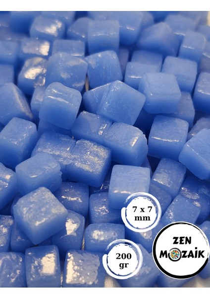 Sanatsal Mozaik Çalışmalarınız Için Renkli Cam Mozaik Taşı - 7x7 mm