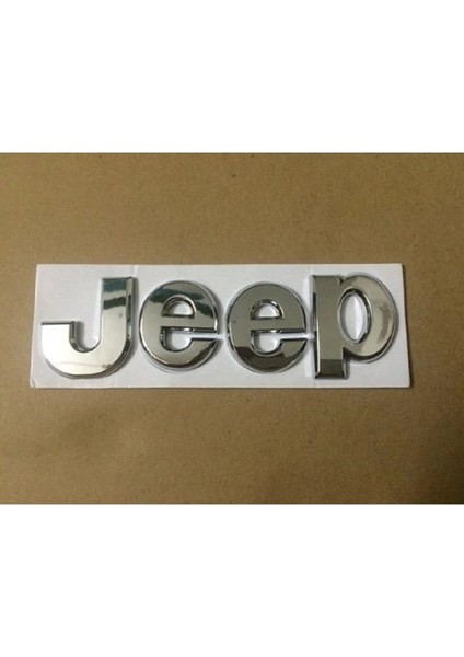 Jeep Bagaj / Kaput Yazı Logo Krom Parlak Gri Hood Trunk Lettering Logo Arma fırsatları