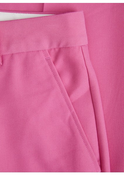 Yüksek Bel Rahat Fuşya Kadın Pantolon 12200674