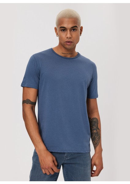 Bisiklet Yaka Indigo Erkek T-Shirt 232 Lcm 242061 Gael Indıgo fiyatları