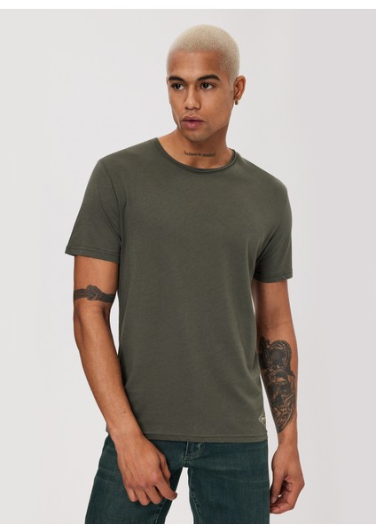 Bisiklet Yaka Haki Erkek T-Shirt 232 Lcm 242061 Gael Haki fiyatları