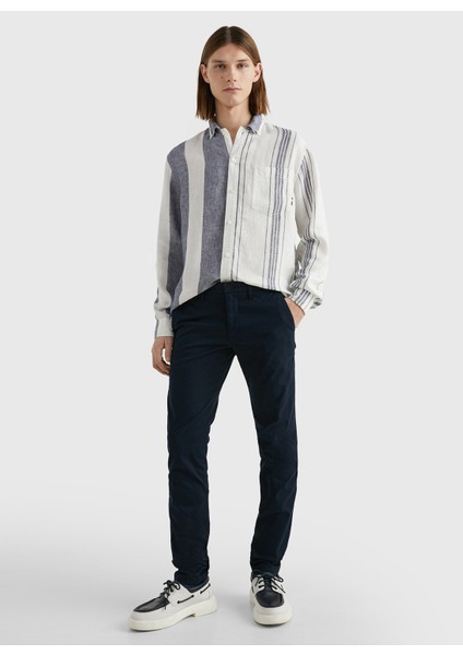Normal Bel Normal Paça Slim Fit Mavi Erkek Pantolon MW0MW28883DW5