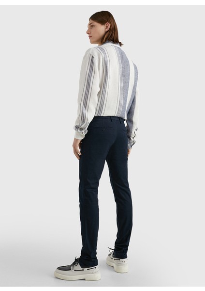 Normal Bel Normal Paça Slim Fit Mavi Erkek Pantolon MW0MW28883DW5