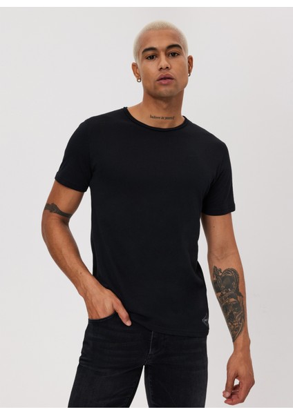 Bisiklet Yaka Siyah Erkek T-Shirt 232 Lcm 242061 Gael Siyah fiyatları