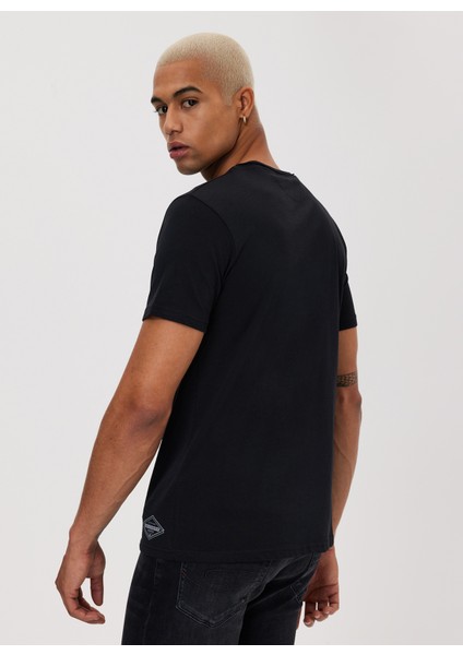 Bisiklet Yaka Siyah Erkek T-Shirt 232 Lcm 242061 Gael Siyah fırsatları