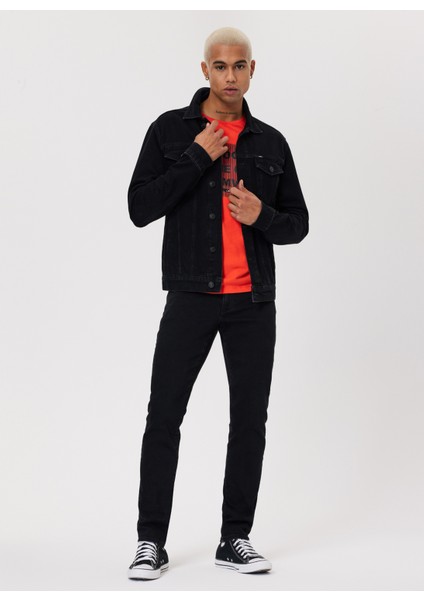 Normal Bel Skinny Fit Erkek Denim Pantolon 232 Lcm 121076 Jeff Alrakıs Dark