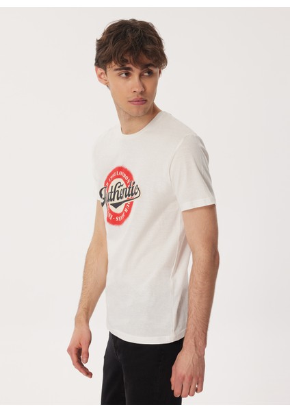 Bisiklet Yaka Beyaz Erkek T-Shirt 232 Lcm 242019 Authen Beyaz fiyatları