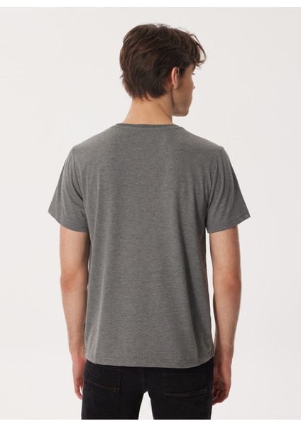 Bisiklet Yaka Antrasit Erkek T-Shirt 232 Lcm 242019 Authen Antrasit