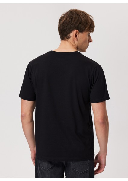 Bisiklet Yaka Siyah Erkek T-Shirt 232 Lcm 242019 Authen Siyah modelleri