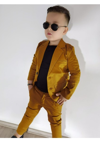 Erkek Çocuk Pantolon / Ceket / Suprem Tişört 3'lü Kombin