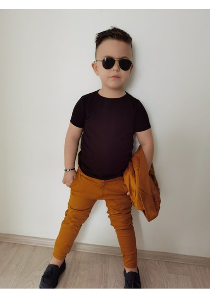 Erkek Çocuk Pantolon / Ceket / Suprem Tişört 3'lü Kombin