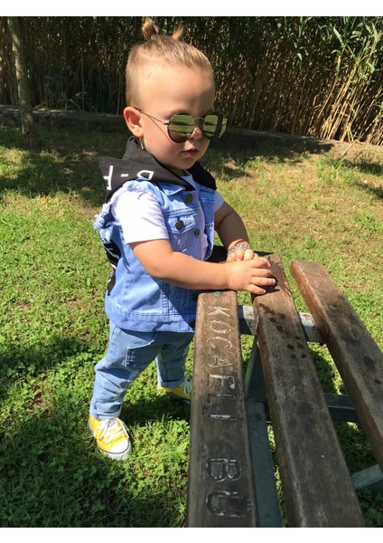 Pantolon / Tişört / Kapşonlu Kot Yelek Takım fırsatları