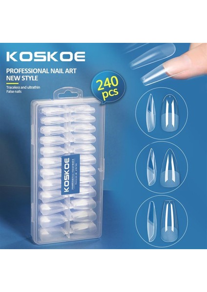 Koskoe Jel Tips Tırnak Seti 01 Stıletto fırsatları