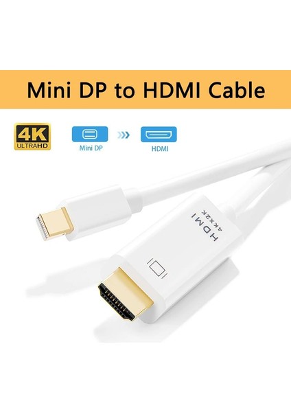 Minidisplayport HDMI Çevirici 1.8 Metre 4K Mini Displayport HDMI Kablo modelleri