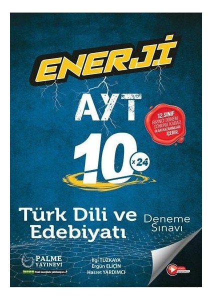 Enerji AYT Türk Dili ve Edebiyatı 10 Deneme - 12. Sınıf 2.dönem Konularını Içermez