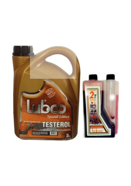 Testere Zincir Yağı 3lt+1 Lt Ölçekli Kırmızı 2t Bıçkı ve 2t