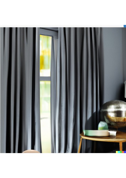 Karartma Perde 100% Lüks MebelPort Curtain Gümüş Gri Çift Taraflı