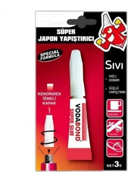 Seramik Kauçuk Kağıt Metal Cam Ahşap Süper Japon Yapıştırıcısı