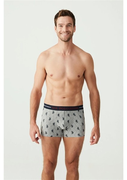 Baskılı Pamuklu & Likralı Erkek Boxer 3'lü Seti 80328