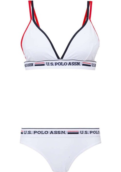 U.S. Polo Assn. Pamuklu & Likralı, Polo Baskılı, Ince Askılı, Kadın Iç Çamaşırı Takımı 66254