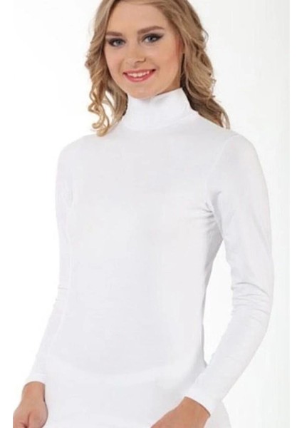 5 Adet, Balıkçı Yaka Uzun Kol T-Shirt %92 Cotton %8 Lycra Beyaz fiyatları