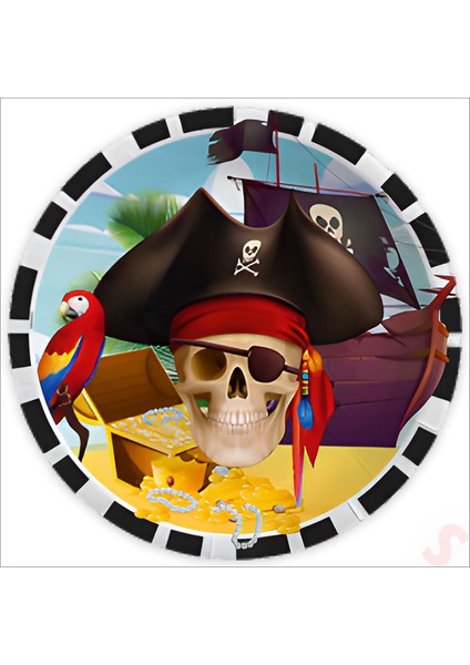 Korsan Partisi Karton Tabak - 23CM x 8 Adet