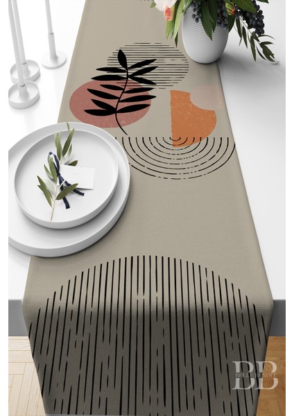 Belle Benoit Modern Tasarım Dijital Baskılı Hediyelik Dekoratif Amerikan Servisi Runner 140X40 cm