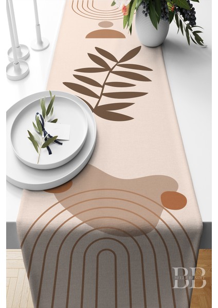Belle Benoit Modern Tasarım Dijital Baskılı Hediyelik Dekoratif Amerikan Servisi Runner 140X40 cm