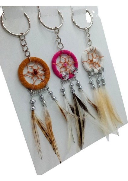 Dream Catcher Düş Kapanı Üç Renk Anahtarlık fiyatları