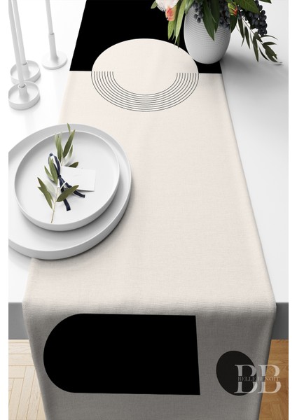 Belle Benoit Modern Tasarım Dijital Baskılı Hediyelik Dekoratif Amerikan Servisi Runner 140X40 cm