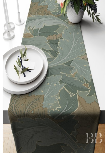 Belle Benoit Modern Tasarım Dijital Baskılı Hediyelik Dekoratif Amerikan Servisi Runner 140X40 cm