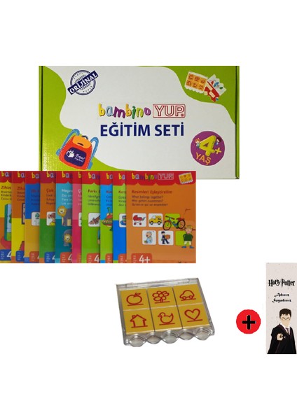 Bambinoyup 4+ Yaş Oyunlarla Öğreniyorum Orijinal Zeka Geliştirme Seti + Kişiye Özel Isimli Harry Potter Kitap Ayracı