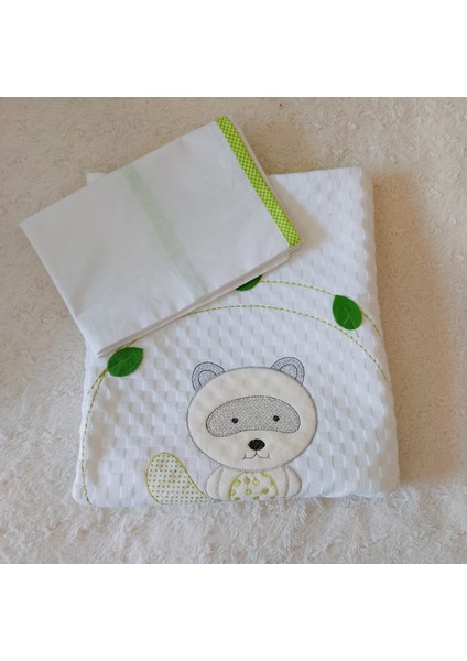 %100 Pamuk Koala Desenli Bebek Pike & Yastık Başı