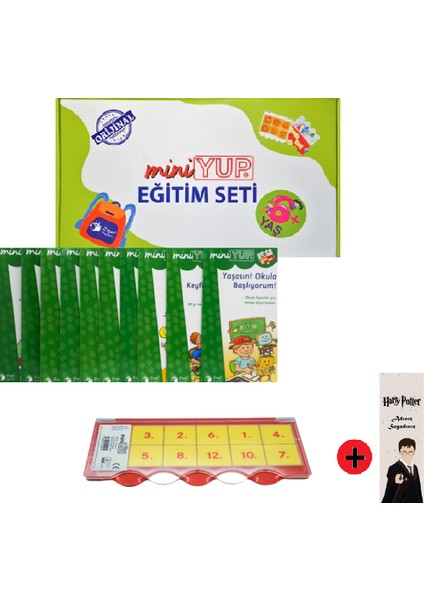 Miniyup 6+ Yaş Oyunlarla Öğreniyorum Orijinal Dikkat ve Matematik Güçlendirme Seti + Kişiye Özel Isimli Harry Potter Kitap Ayracı