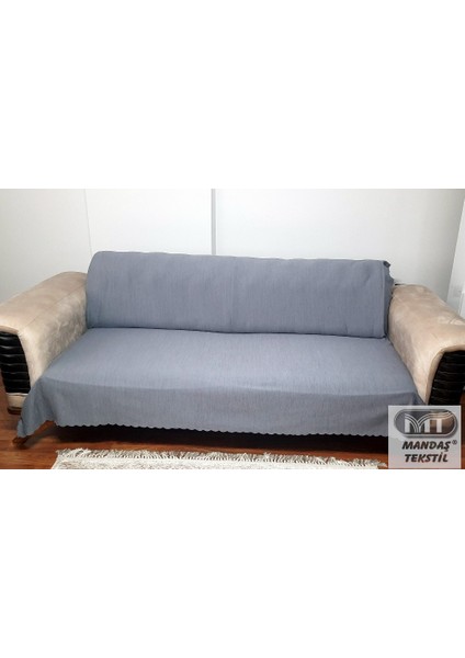 Şönil Çift Taraflı Kaymaz Koltuk-Çekyat Örtüsü (170 x 210) - Gri fiyatları