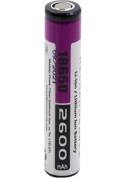 Orion 18650 3.7V 2600MAH Şarj Edilebilir Li-Ion Pil ( 5c Anlık 13 )