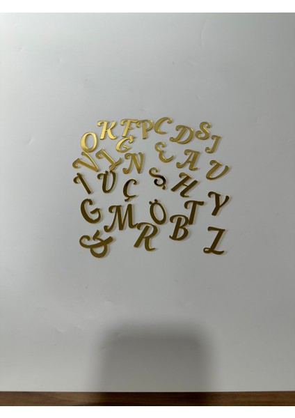 Pleksi Alfabe Harfler ( Tüm Alfabe ) Yapışkanlı 4 cm