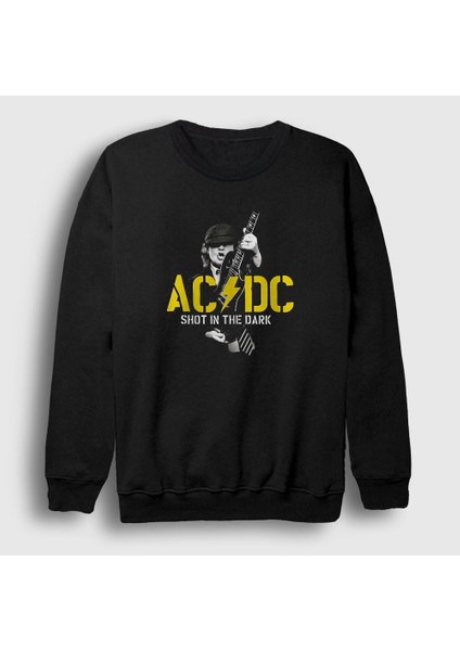 Unisex Siyah Dark Angus Young Ac Dc Sweatshirt