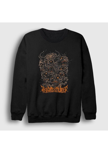 Unisex Siyah Deads Thy Art Is Murder Sweatshirt