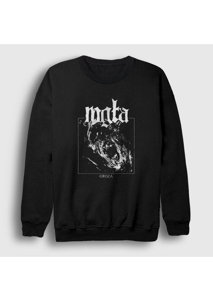Unisex Siyah Groza Mgla Sweatshirt
